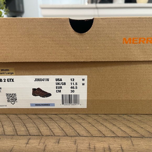 Merrell Hiking/Outdoor Shoes size12. MOAB GTX 2 Earth Terre (Gore-Tex). + Laces! - Picture 8 of 8